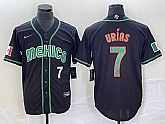 Men's Mexico Baseball #7 Julio Urias Number 2023 Black World Classic Stitched Jersey,baseball caps,new era cap wholesale,wholesale hats